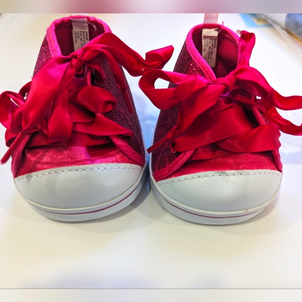 Build a Bear sparkly pink shoes